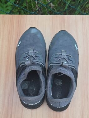 Puma Kids Gray and White Athletic Sneakers